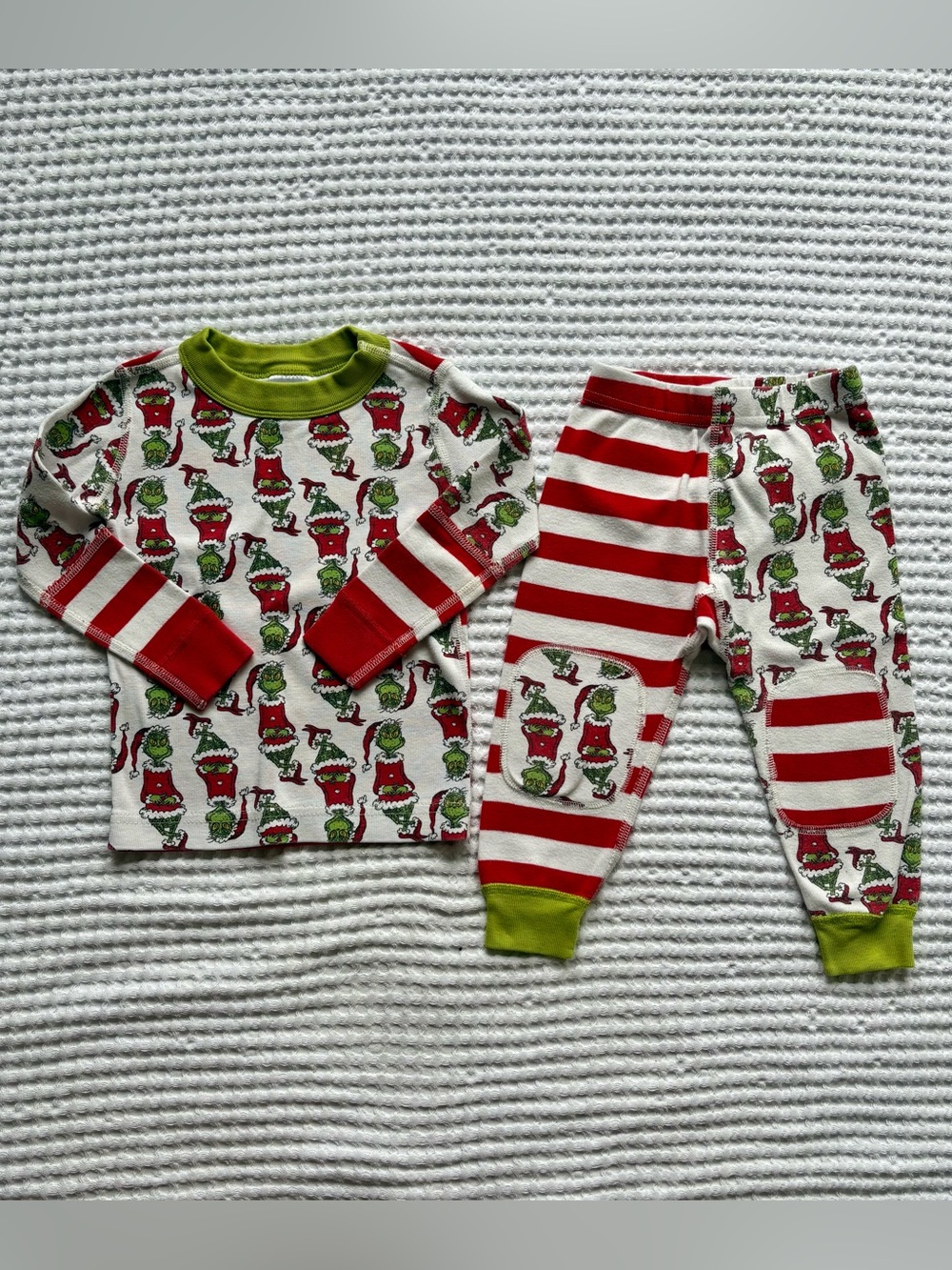 Hanna Andersson x The Grinch Mix It Up Patchwork Organic Cotton Pajamas - 2T